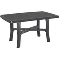 Produktbild: Progarden Gartentisch Rodano Rechteckig Kunststoff Anthrazit 88 cm x 138 cm