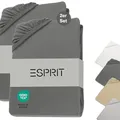 Produktbild: Esprit Spannbettlaken 90x200cm 2er Pack Frottee bis Bettlaken 120x200cm Baumwolle anthrazit - Spannbetttücher 100x200cm für Kinder Boxspringbett in Hotelqualität bis 30 cm hohe Matratzen - ÖkoTex