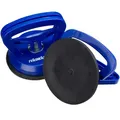 Produktbild: Relaxdays Saugheber 2er Set, Transport von Scheiben, Fliesen & Platten, Glasheber bis 45 kg, Saughalter Ø 12 cm, blau