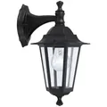 Produktbild: Außenwandleuchte Abwärts Metall & Glas H35cm Schwarz Eglo