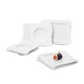 Produktbild: Villeroy & Boch NewWave Tafelservice für bis zu 6 Personen, 12-teilig, Premium Porzellan, Weiß