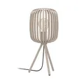 Produktbild: EGLO Tischlampe Romazzina, Stativ Nachttischlampe, Dreibein Tischleuchte aus Metall in Sandfarben, Deko Schlafzimmer, Wohnzimmer Tisch Lampe mit E27 Fassung