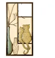 Produktbild: Casablanca Metall Wandrelief mit Vase + Katze Wanddeko Dekoobjekt 68817 Bild