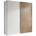 Produktbild: Mid.you Schwebetürenschrank, Eiche, Weiß, Metall, 2 Fächer, 170x196x57 cm, Schlafzimmer, Kleiderschränke, Schwebetürenschränke