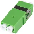 Produktbild: LWL Kupplung, Duplex, LC/APC > LC/APC Buchse, Single Mode OS2 grün, ohne Flansch