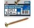 Produktbild: BGS DIY Mehrzweckschrauben | Kreuzschlitz PZ2 | 3,5 x 35 mm | 200 Stück – 80963