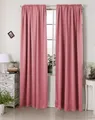 Produktbild: WOLTU 2x Vorhänge Gardine blickdicht Thermovorhang Kräuselband 135x245 cm Rosa
