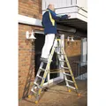 Produktbild: Layher Topic 1043 Stufenstehleiter 2x7 Stufen