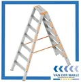 Produktbild: Layher Topic 1043 Alu Stehleiter Stufenstehleiter Doppelleiter Bockleiter