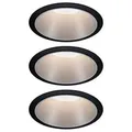Produktbild: LED Einbauleuchte 3-Step-Dim Cole Coin Basisset IP44 rund 88mm Coin 3x6W 3x470lm 230V dimmbar 2700K Schwarz Silber