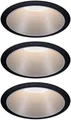 Produktbild: Paulmann LED Einbauleuchte Cole, Dimmfunktion, LED wechselbar, Warmweiß, Deckenspots, 3er Set