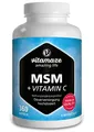 Produktbild: MSM Kapseln + Vitamin C, hochdosiert, 360 Kapseln für 6 Monate, 1.334 mg organisches Schwefel Pulver pro Tag, 99,9% reines Methylsulfonylmethan, Nahrungsergänzung ohne Zusätze, Made in Germany