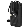 Produktbild: Dudao K11 Pro 20000 mAh Powerbank mit integrierten Kabeln – Schwarz