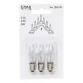 Produktbild: STAR 3er Set Ersatz Glühbirnchen Birnen Kerzen für Fensterleuchter E10 34V 3W