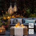 Produktbild: 2er Set Hängelampe mit Batterie + Fernbedienung, Ø 10cm + 13cm, outdoor, dimmbar