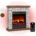 Produktbild: Lienz Elektrischer Kamin 1800w Steindekor Polystone Fernbedienung - Klarstein