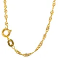 Produktbild: hoplo holzenplotz Goldkette Singapurkette Halskette Breite 1,6 mm 333-8 Karat echt Gold, Kettenlänge:45 cm Damenkette