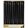 Produktbild: Papstar Kerzen 10392, Leuchterkerzen, schwarz, Ø 2,2 cm, Höhe 25 cm, 50 Stück