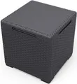 Produktbild: Keter Vigo Aufbewahrungsbox Beistelltisch 37x37x37cm Wetterfest Innen & Außen Graphit
