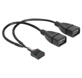 Produktbild: Delock Delock USB-Kabel USB 2.0 Pfostenstecker 8pol., USB-A Buchse 0.20 m Sc USB-Kabel, (20.00 cm)
