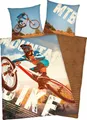 Produktbild: Herding Young Collection Jugendbettwäsche Mountainbike, Renforcé, 2 teilig, Mit Mointainbikemotiv