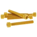 Produktbild: Bolzen Dekorative M6 Schrauben aus Aluminium, 6 Stück in Gold - 45mm Länge set