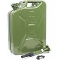 Produktbild: Benzinkanister 20 L Dieselkanister Kraftstoffkanister Metall Ausgießer Halter olivgrün