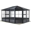 Produktbild: Alu Pavillon Kaltwintergarten Charleston 1215 Anthrazit 384x489x281 cm - Sojag