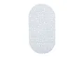 Produktbild: relaxdays Duschmatte Badewannenmatte Steinoptik, Höhe 5 mm, Material: 100 % PVC (Kunststoff), Rutschfeste Saugnäpfe für sicheren Halt am Wannenboden, Ovale Form passend für verschiedene Badewannen, Wasserablauf durch kleine Zwischenräume, Waschbar in der Maschine bei 30 °C, Dekorative Steinoptik in Weiß mit spürbarer Struktur, Abmessungen ca. 36 × 68 × 0,5 cm, Ohne Deko, Hergestellt in China, 100% Kunststoff, Rutschfest durch zahlreiche Saugnäpfe, Waschbar bei 30°C, Ovales Design in Steinoptik, Kunststoff, Oval, Badewannenmatte, weiß