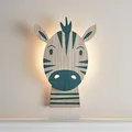 Produktbild: Lights4fun LED Zebra Wandleuchte mit Fernbedienung und Timer batteriebetrieben Innenbereich Kinderzimmer Nachtlicht für Jungen und Mädchen Babyzimmer Safari Tiere Dschungel Afrika [Energieklasse ]