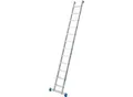 Produktbild: Anlegeleiter Krause, TRBS 2121-2, Arbeitshöhe 4100 mm, 12 rutschfeste Profilstufen mit T 80 mm, Fußstopfen, Quertrav., Alu