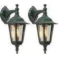 Produktbild: 2er-Set grüne Aussenwandleuchten hängend Wandlaterne Gartenleuchten - Grün