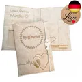 Produktbild: Premium Mutterpasshülle Filz Beige, Organizer Schutzhülle für Mutterpass,süßes G