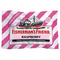 Produktbild: Fisherman's Friend Raspberry | Karton mit 24 Beuteln | Himbeere und Menthol Geschmack | Zuckerfrei für frischen Atem