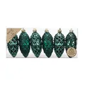 Produktbild: Inge-glas Christbaumschmuck Zapfen 9cm Kunststoff 8er Set - matt & glänzend mit Glitzer - bruchsichere Christbaumkugeln für Weihnachtsbaum - Weihnachtskugeln & Weihnachtsbaumschmuck - Noble Green