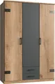 Produktbild: Cork 3-türiger Kleiderschrank Plankeneiche / Graphit