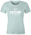 Produktbild: MoonWorks® Damen T-Shirt Moin Hamburg Anker Maritime Damen Slim Fit Mint L