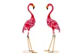 Produktbild: COSTWAY Gartenfigur, 2er-Set, Flamingo-Gartenstatuen