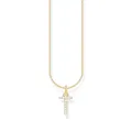 Produktbild: THOMAS SABO Halskette Buchstabe T vergoldetes Silber mit Zirkonia KE2259-414-14