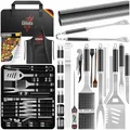 Produktbild: KESSER® Grillbesteck Set 37-teilig Grillzubehör aus rostfreiem Edelstahl Grillset mit Grillzange, Grillwender, 4in1 Grillspatel, Grillgabel, Grill-Spieß, Thermometer, Korkenzieher, Grillmatte & Tasche