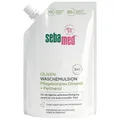 Produktbild: sebamed® OLIVEN WASCHEMULSION, Flüssig, Waschlotion für die tägliche seifenfreie Reinigung anspruchsvoller Haut, 400 ml - Nachfüllbeutel 183308