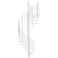 Produktbild: Minka Spindeltreppe Venezia weiß lackiert mit Handlauf und UK in weiß Ø160cm bis 309,4cm Geschosshöhe