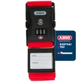 Produktbild: ABUS Kofferband mit TSA-Schloss 620TSA/192 - Koffergurt mit 3-stelligem Zahlencode - Namensschild inklusive - rot
