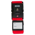 Produktbild: ABUS 620TSA/192 Kofferband 192cm Koffergurt mit Zahlenschloss & Adressfeld Rot