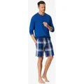 Produktbild: Schiesser Pyjamahose Mix Relax Schlafhose, Nacht Hose, Loungehose blau 56