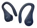 Produktbild: JVC VC Kabellose Sport-Kopfhörer, leicht und kompakt, lange Akkulaufzeit (bis zu 30 Stunden), Sound mit Neodym-Magnetcontroller, wasserdicht (IPX5), HAEC25TA (Blau)