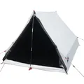 Produktbild: vidaXL Camping Keilzelt 2 Personen, Campingzelt mit Steckverbindungssystem, Trekkingzelt mit Glasfaserstangen, Zelt A-Rahmen, Weiß Verdunkelt 185T Polyester