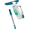 Produktbild: Fenstersauger Set Dry And Clean Mit Stiel Für 360° Streifenfreie Reinigung, Fensterreiniger Verwendbar Bis Zu 38 Min, Fensterputzer Mit Stand-by-automatik Und Click-system - Leifheit