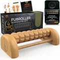 Produktbild: M.S.Lemberg® Fußmassageroller aus Holz - Entspannung Geschenk - Massage für Füße, Fersensporn, Plantarfasziitis & Fußreflexzonen - Utensilien Fußmassage Faszienrolle Fußroller Massagegerät