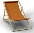 Produktbild: Liegestuhl Orange Liege Stuhl Strand Strandliege Sonnenliege Gartenliege Klappstuhl Lounge Chill 1 Stück